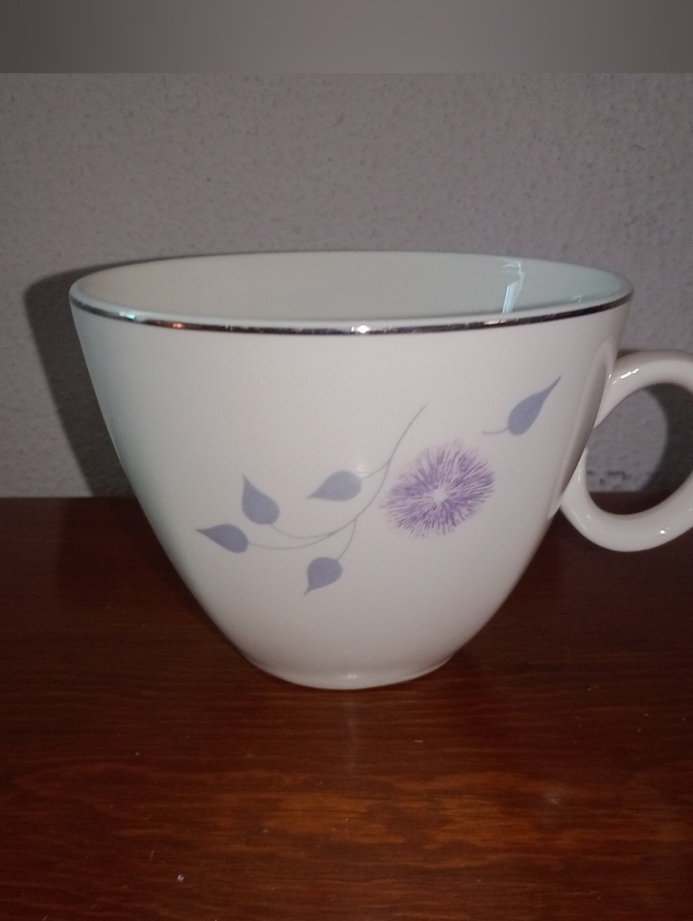 Vintage Anniversary Replacement Tea Cup Purple Flower Design by Century Service